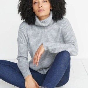 Marine Layer Annie Turtleneck Sweater, Gray, Size Small